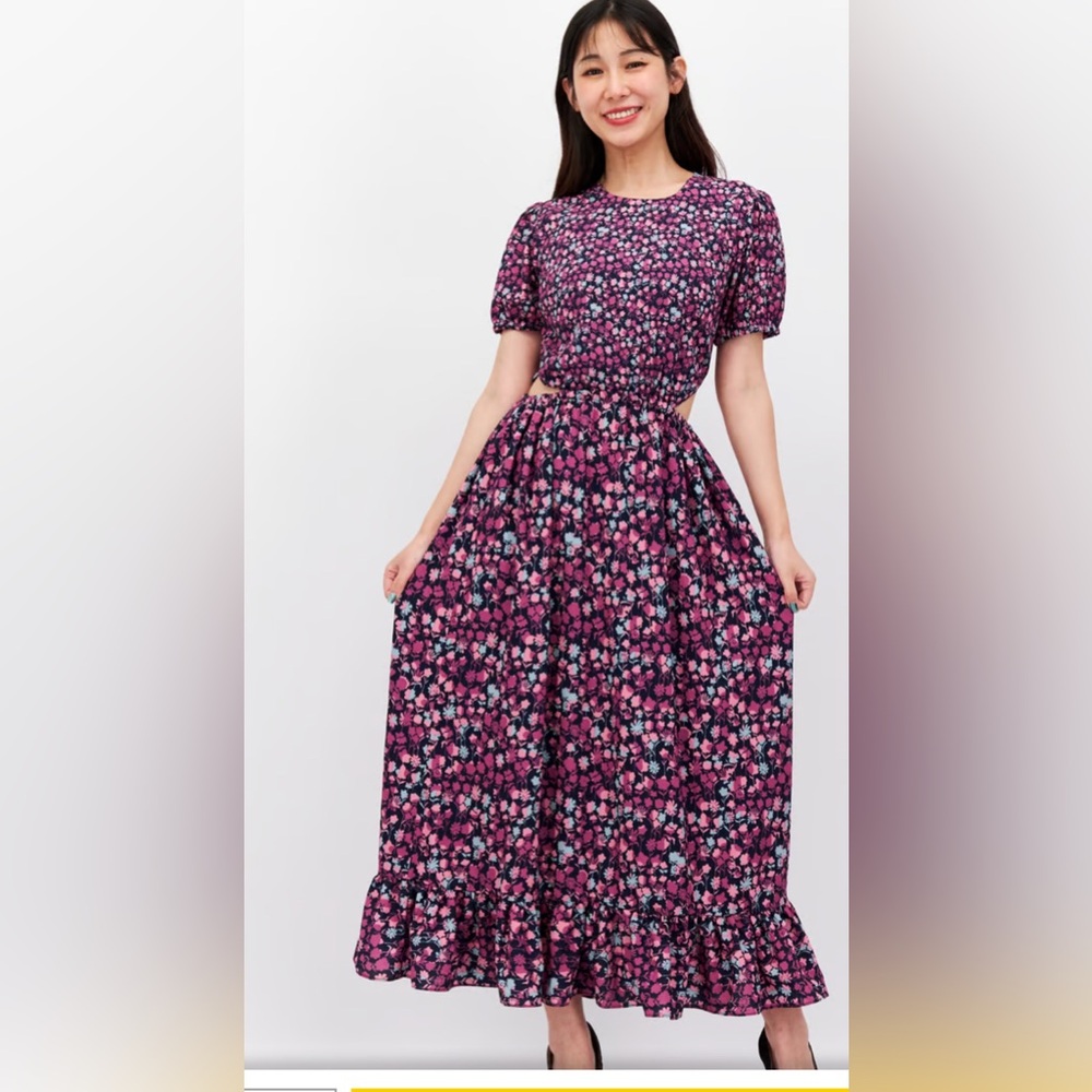French Connection Bethany Verona Cut Out Dress Size 10 - Picture 2 of 8